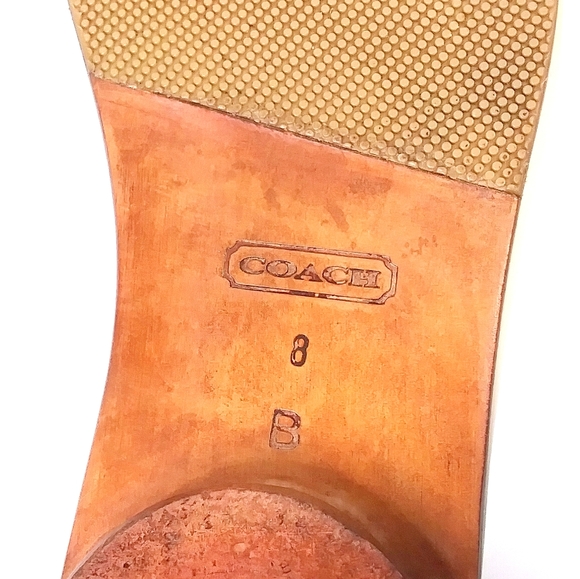 Coach Shari Leather Penny Loafers Made In Italy 8B - Picture 10 of 11